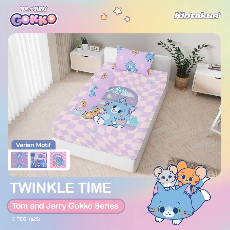 Product image Kintakun - Kintakun Tom And Jerry Gokko Series Sprei Set 120/160/180 Dluxe Microfiber 25 cm 120 x 200 Twinkle Time