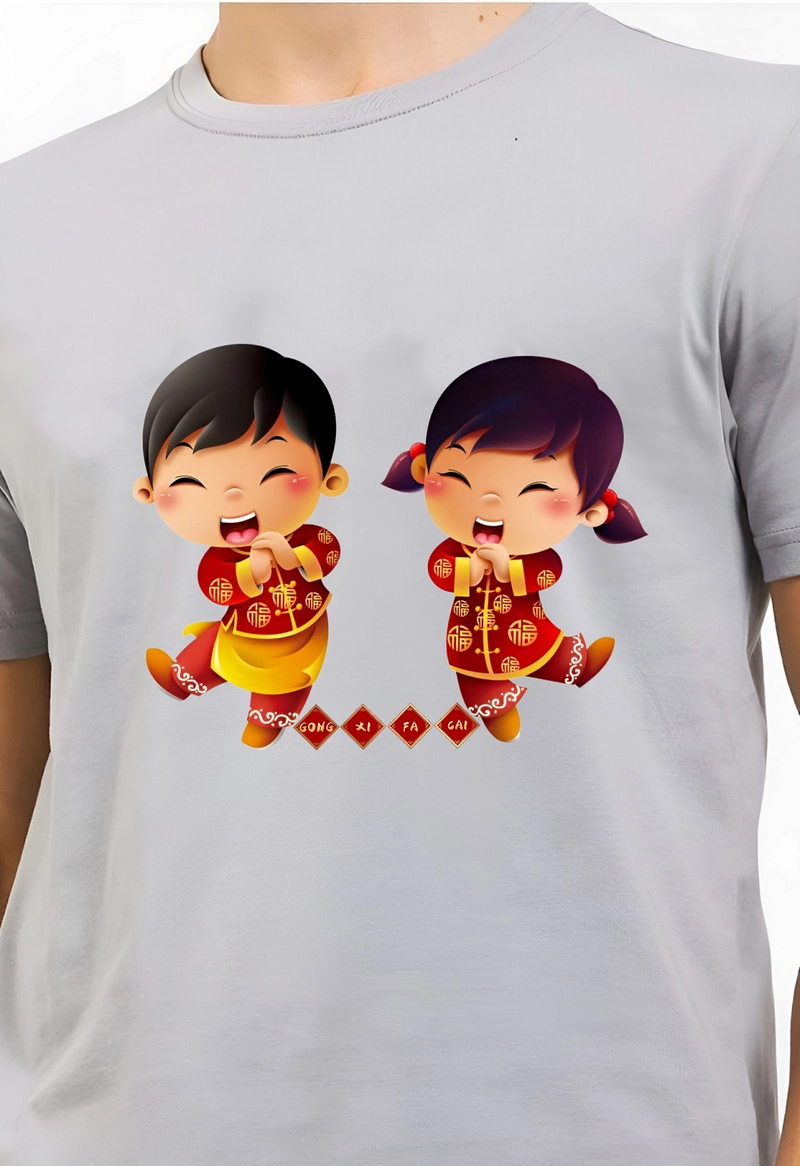 Product image astro - Kaos Pria Gambar 3Dimensi Gong Xi Fa Chai M ABU