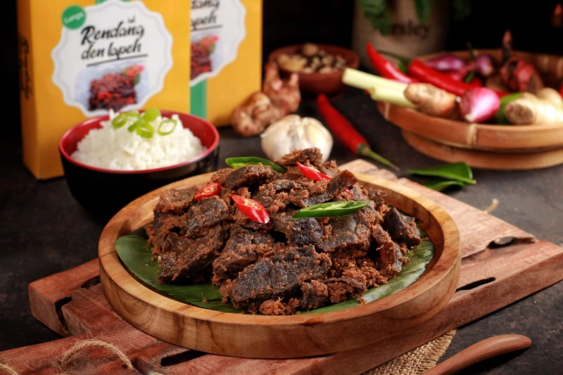 Product image Rendang Den Lapeh - Rendang Paru Asli Padang Rendang Premium 250 Rendang paru