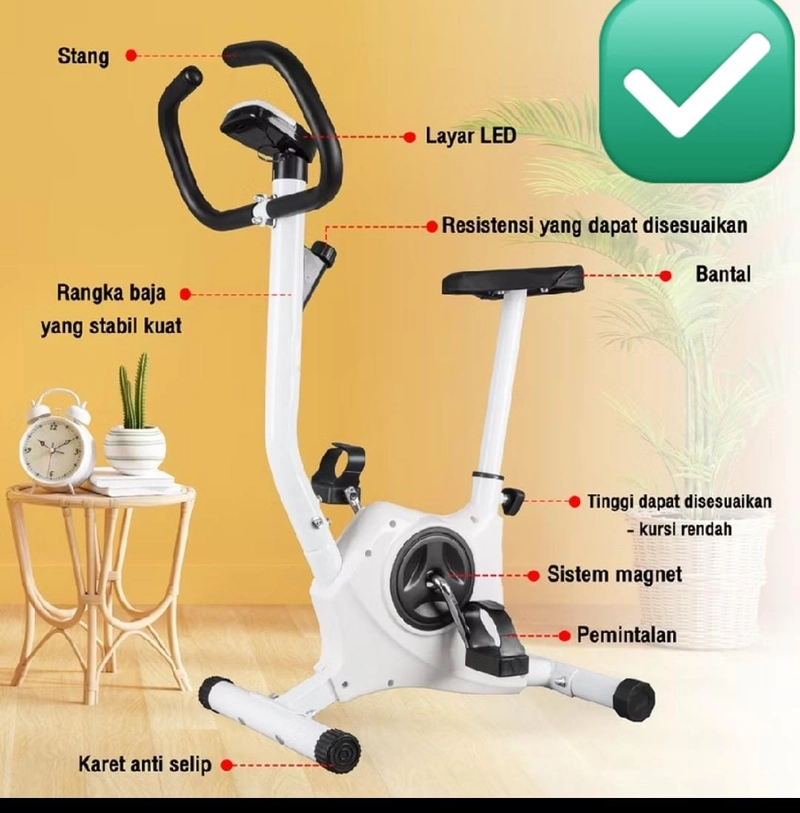 Product image Rizki Electronics - Sepeda Statis Lipat Portable Gym Spinning Bike YS02 HITAM