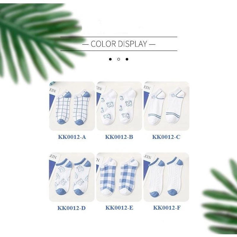 Product image Kaos Kaki Pendek Wanita Semata Kaki isi 6 Pasang/set isi 6 Pasang Biru Series