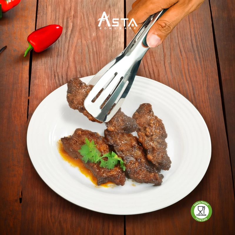 Product image Asta Capitan Makanan Tahan Panas Jepitan Food Grade 304 Stainless Steel 23 cm Capit Sus 304