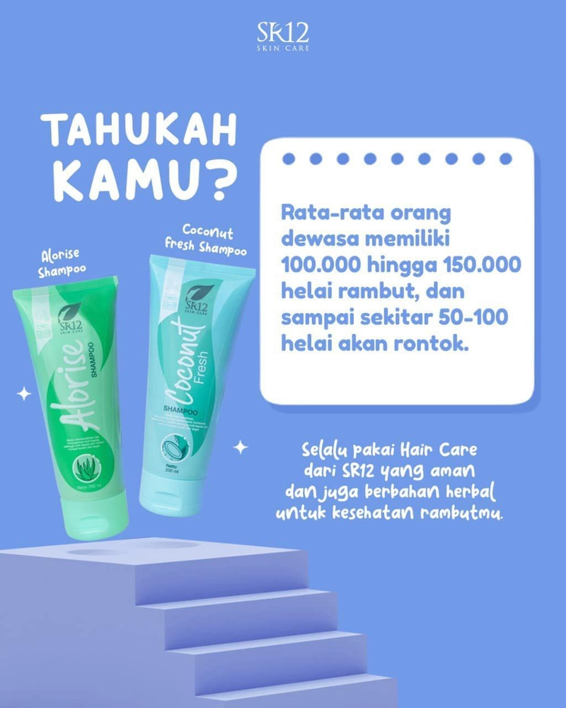 Product image SR12 Coconut Fresh Shampoo Anti Ketombe Rambut Hitam Berkilau 280 ml Coconut Fresh Shampo
