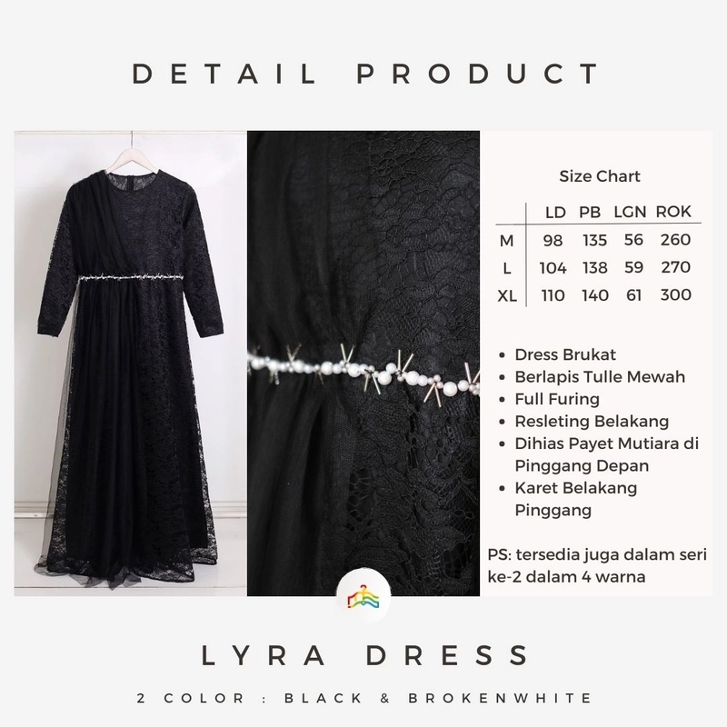 Product image Modesee - Lyra Dress (Gamis Brukat) M White