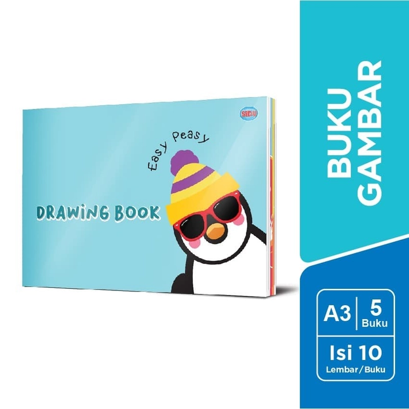 Product image Bintang Terang ATK - SiDU Buku Gambar A3 - 1 Pack isi 5 Buku A3 Putih