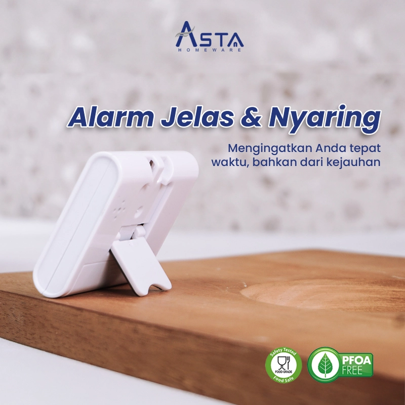 Product image Asta Homeware Official - Asta Timer Masak Digital Kitchen Timer Alarm Masak Dapur Stopwatch Warna Putih