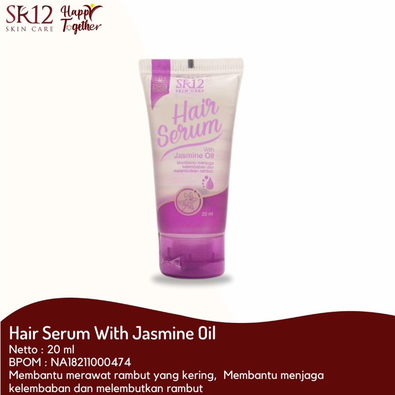 Product image SR12 Indonesia - SR12 Hair Serum Jasmine Oil Melembabkan dan Melembutkan Rambut 20ml Jasmine Oil