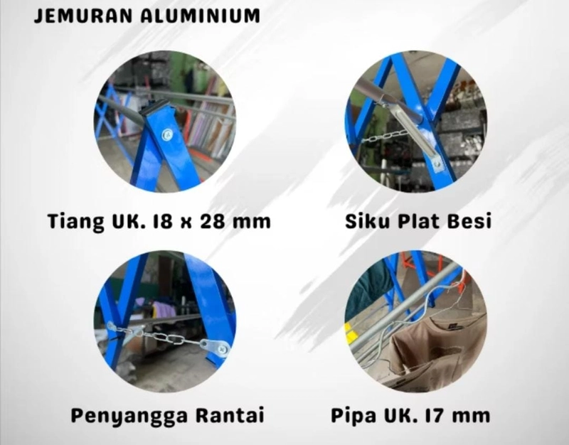 Product image Rizki Electronics - Jemuran Baju Aluminium Tulip Warna Tulip Rundom