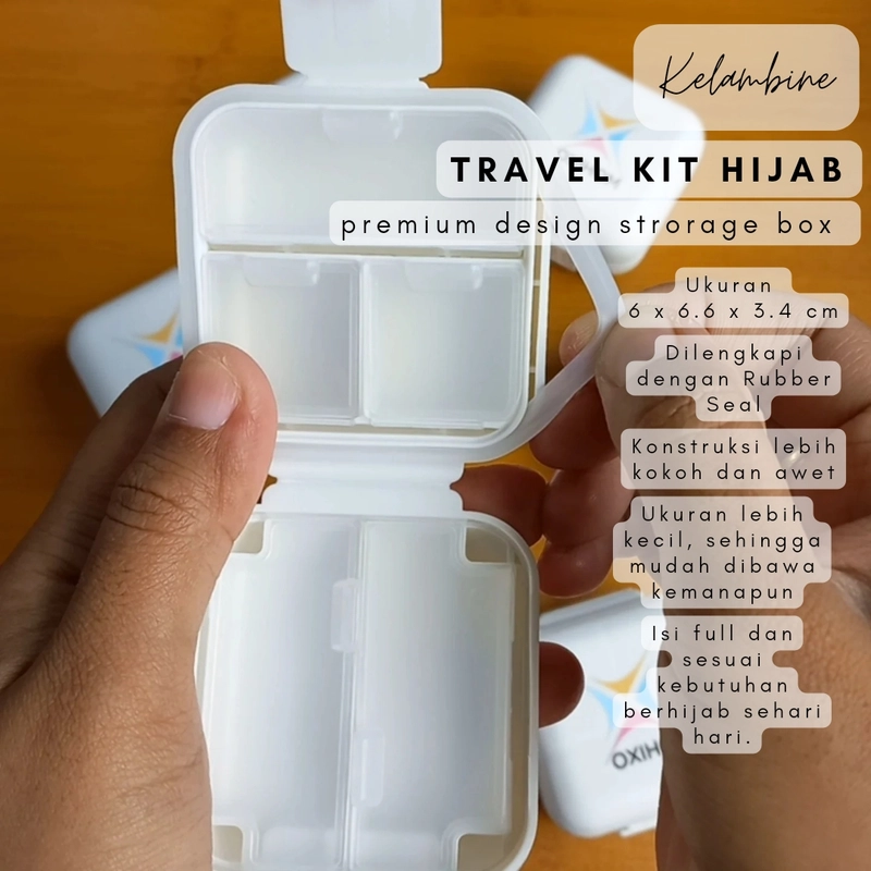 Product image Kelambine - Premium Travel Kit Hijab Mini Storage Box Travel Kit Hijab Putih