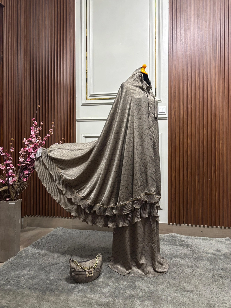 Product image SRIAYU COLLECTION - MUKENA SANTORINI PRINTING PLISKET TERBARU ALL SIZE MILO