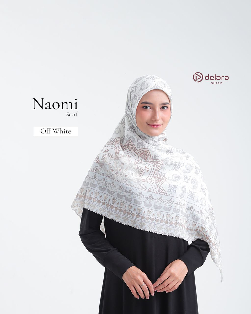 Product image SCARF MOTIF NAOMI 110 130x130cm OFF WHITE