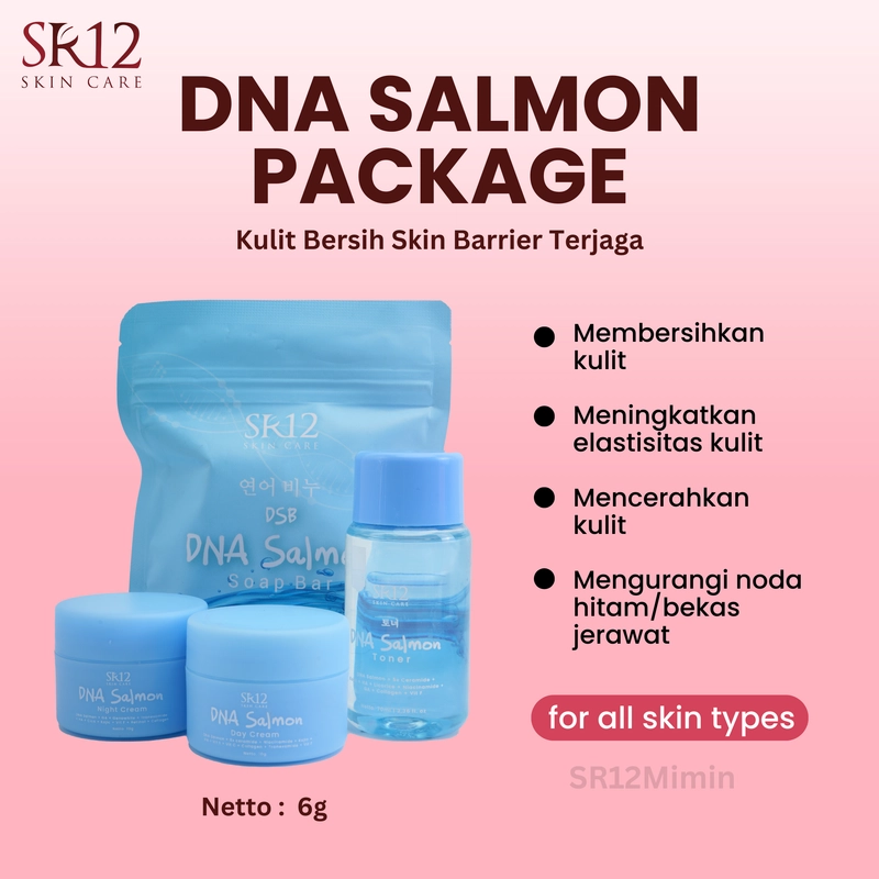 Product image SR12 DNA Salmon Paket Perawatan Wajah Cerah Lembab Sehat 1 Paket DNA Salmon