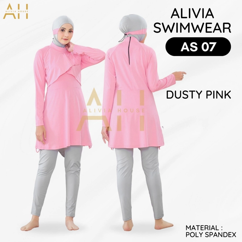 Product image Alivia House - Alivia Swimwear AS07 - Baju Renang Muslimah S Dusty pink