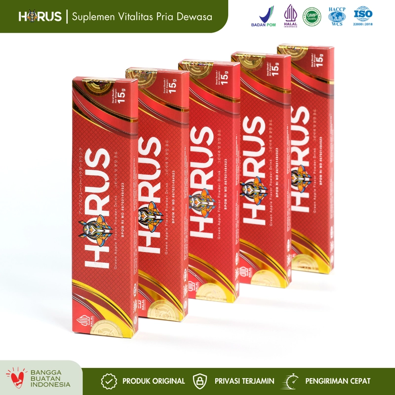 Product image Suplemen Vitalitas Pria Dewasa HORUS - Isi 1 Sachet Rasa Apel Hijau