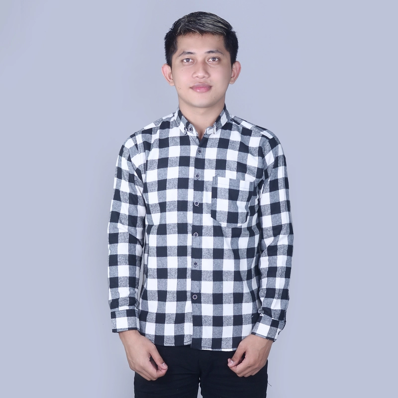 Product image MALLVOSE - [Buy 1 Get 1] MALLVOSE - KEMEJA PRIA FLANEL LENGAN PANJANG PREMIUM M KF01