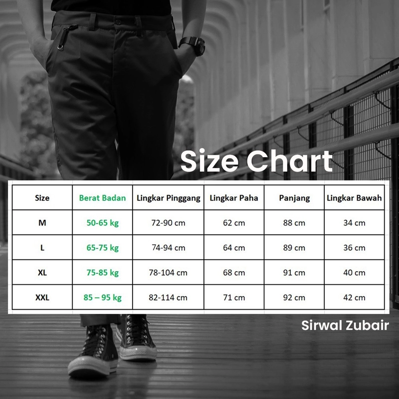 Product image MUFTEE OFFICIAL - Sirwal Zubair Casual by MUFTEE M Hijau Olive