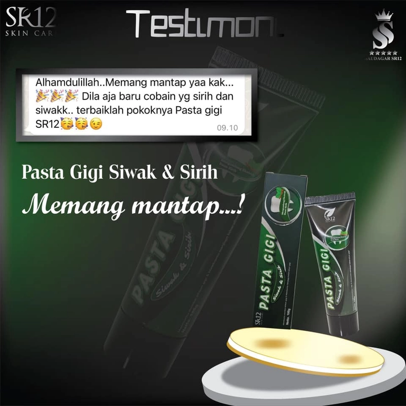 Product image SR12 Pasta Gigi Siwak & Sirih Mencegah Bau Mulut Mengatasi Bau Mulut Napas Lebih Segar 100gr Siwak & Sirih
