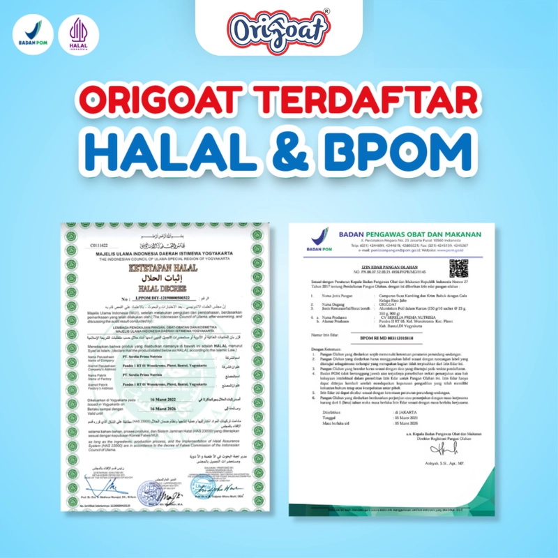 Product image Origoat Susu Etawa Original 125gr BPOM Halal Paket 1 Box Tanpa Bau Prengus Atasi Nyeri Sendi 125 gram Jahe