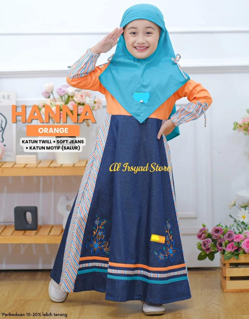 Product image AL Irsyad Store - GAMIS ANAK HANNA Beli 1 Free Babygold 5 ORANGE