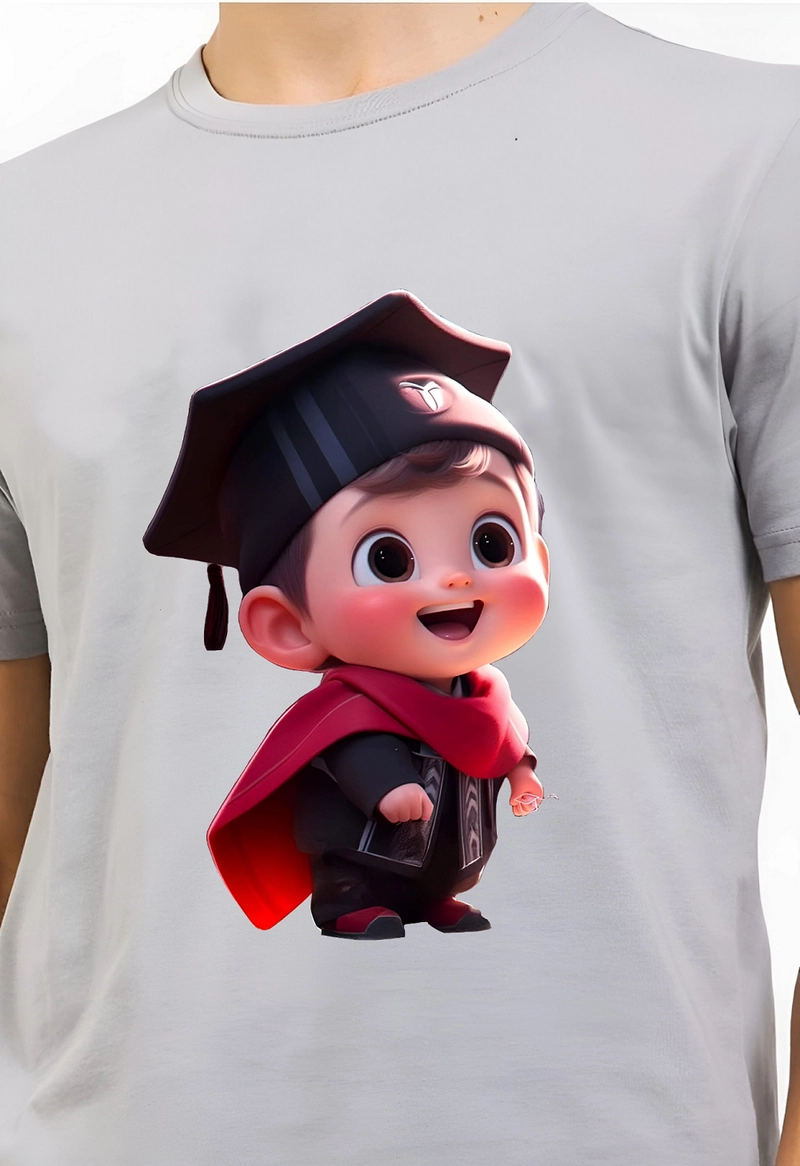 Product image astro - Kaos Pria Gambar 3Dimensi Sarjana Kids M ABU
