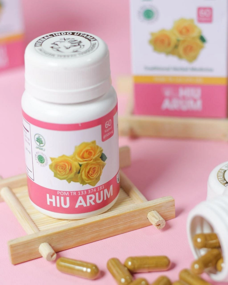 Product image Herbal Indo Utama - HIU Arum Penghilang Bau Badan Herbal Indo Utama Isi 60 Kapsul 60 Kapsul Herbal Bau Badan