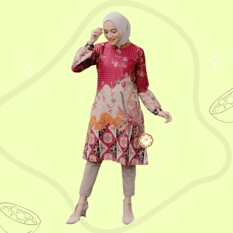 Product image Rambe Batik Indonesia - Batik Couple Alesyah Terbaru dan Modern - Bisa Beli Pisah Motif C Kemeja Saja Size M Alesyah Motif C