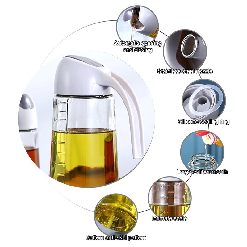 Product image KAMJE Botol Kaca Wadah Tempat Minyak Goreng Sayur 630ml KMJ016 KMJ016 RANDOM