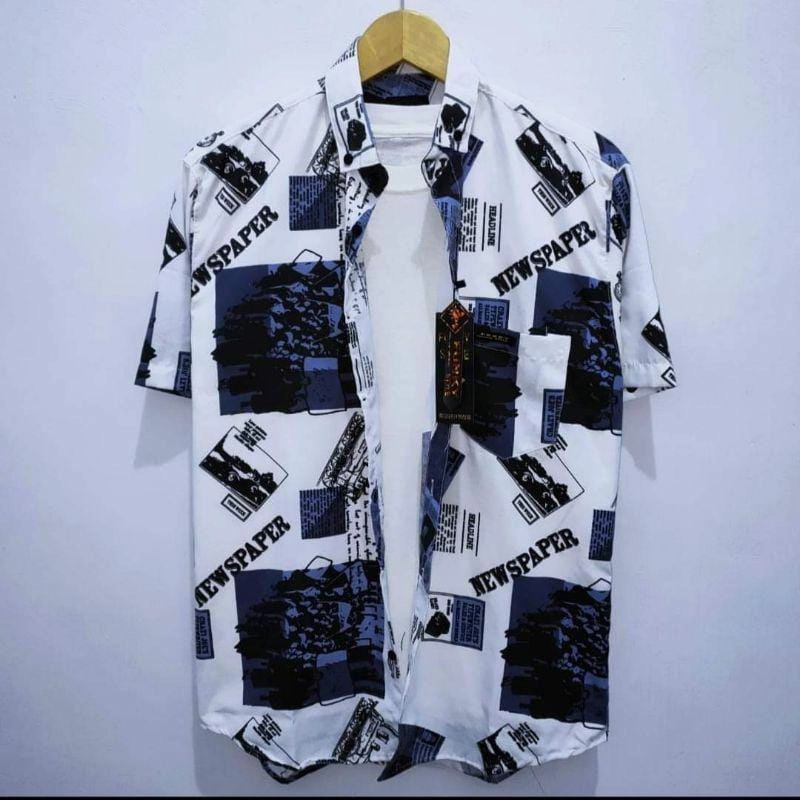 Product image LUXIA - KEMEJA HEM BAJU SURFING MOTIF PRIA COWOK DISTRO PANTAI M K47