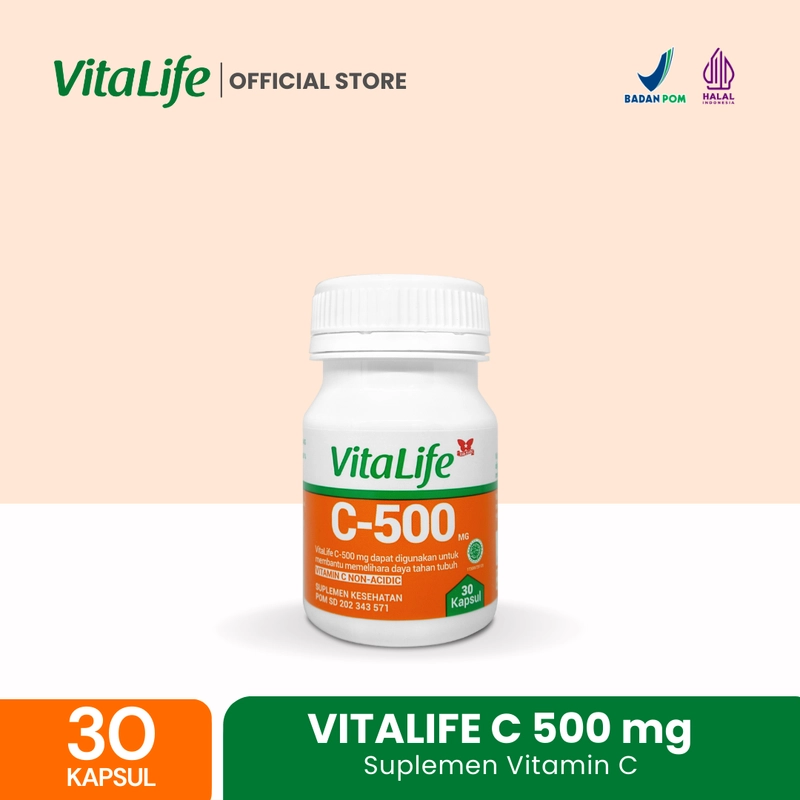 Product image Vitalife Vitamin C 500 30 KapsulVitamin C 500 1 Botol