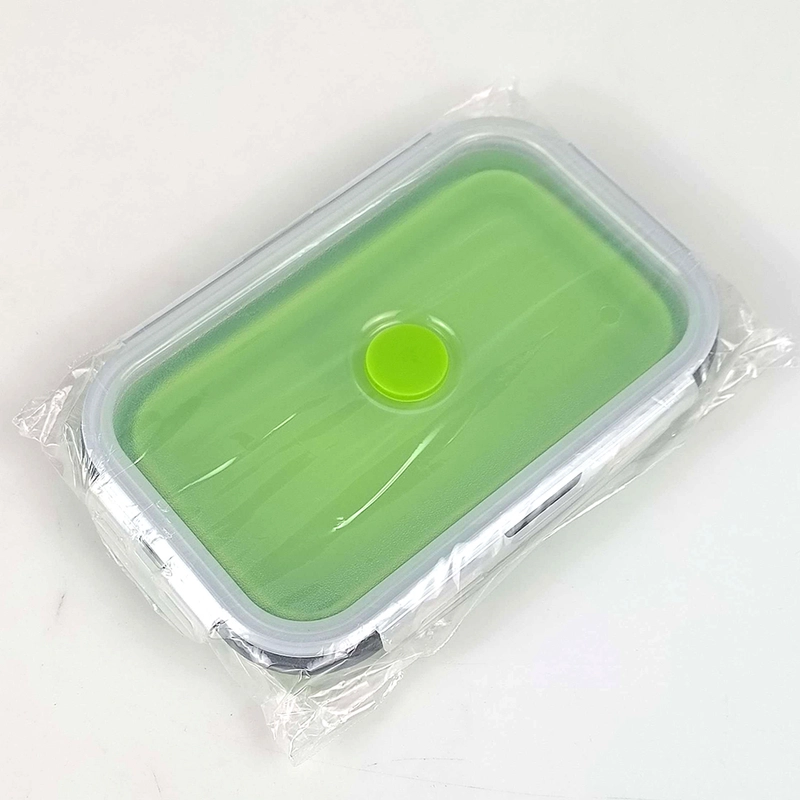 Product image RUMAH RAYA - (PO) Kotak Makan Foldable Bento Lunch Box Eco Friendly 800 ml - TN99 - Green 800 ml 1 pcs