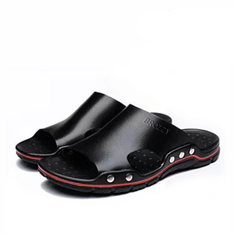 Product image Brozzy - Sandal Selop Pria Keren Kulit Original Brozzy B01 Anti Slip 39 Hitam