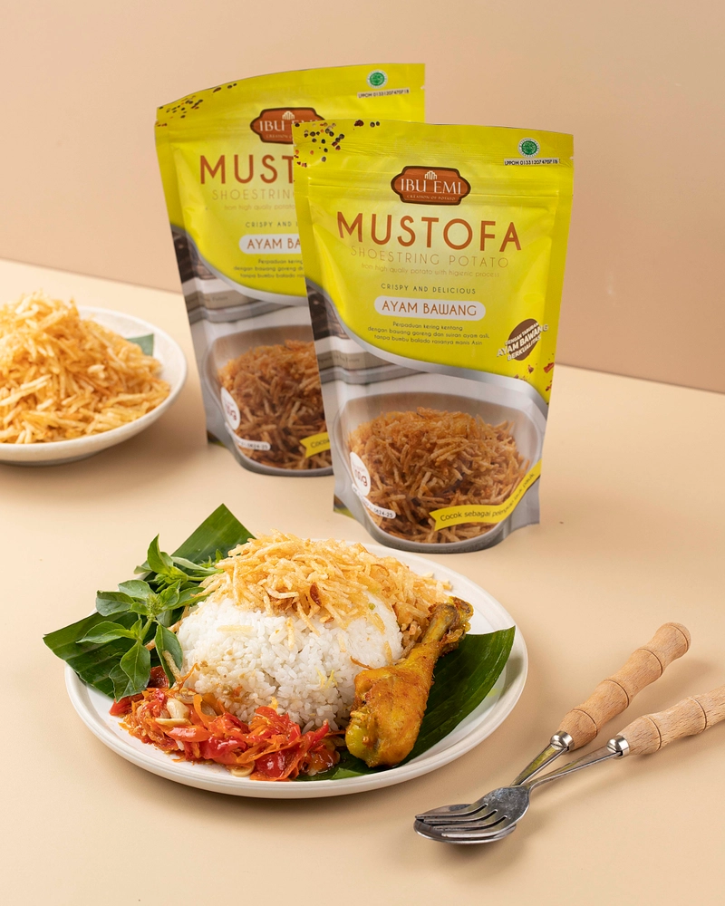 Product image Mustopa Ibu Emi Kentang Kering Ayam Bawang 100gr Kentang Kering