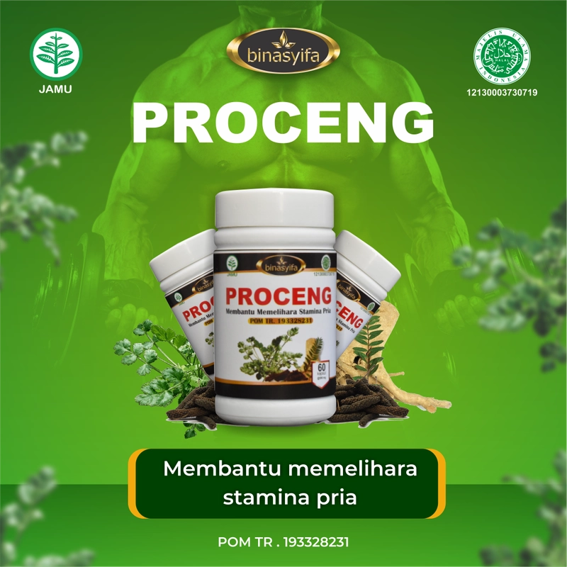 Product image PROCENG Obat Herbal Kesehatan Stamina Pria Dewasa Binasyifa 60 Kapsul Herbal 60 kapsul Herbal