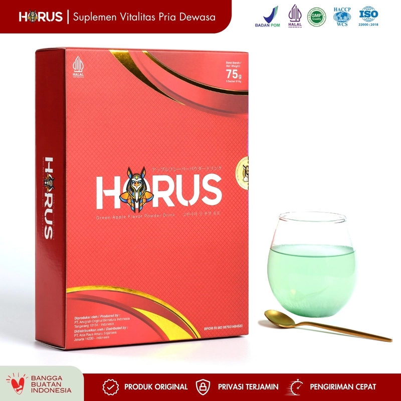 Product image Suplemen Vitalitas Pria Dewasa HORUS - Isi 1 Sachet Rasa Apel Hijau