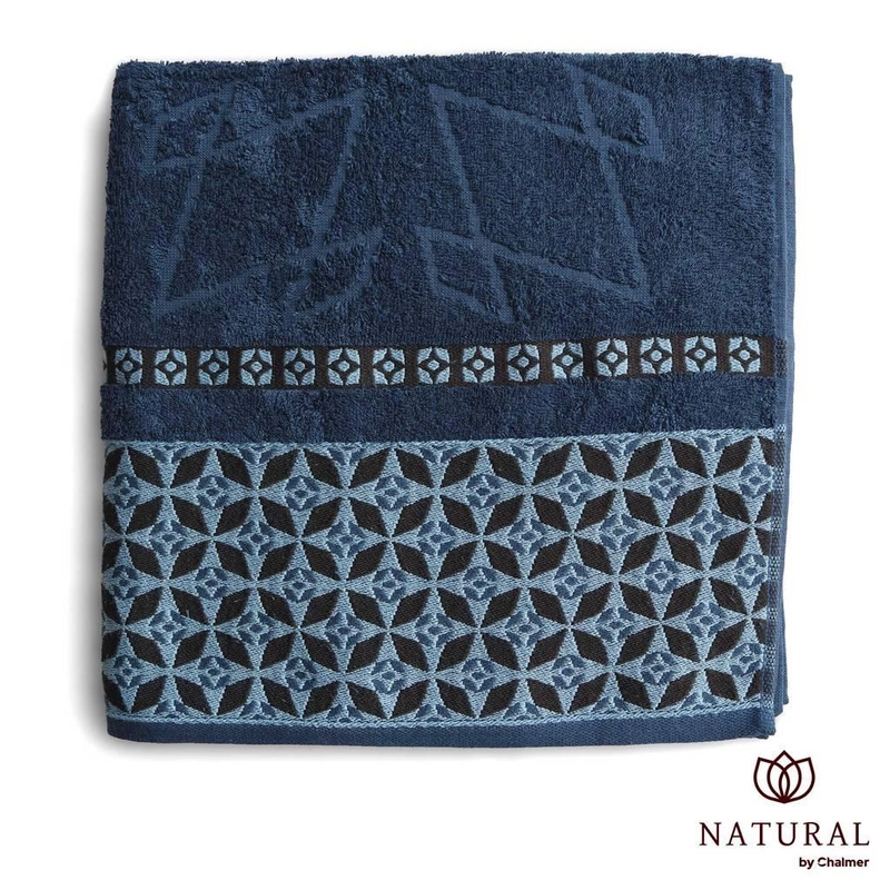 Product image Chalmer - Handuk Mandi Natural by Chalmer Motif Aerro 70x135 Chalmer - Handuk Navy