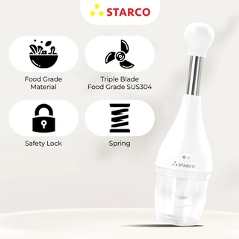 Product image Starco - Starco Manual Chopper Food Chopper Pencacah Penggiling Daging Bowling 300g Putih