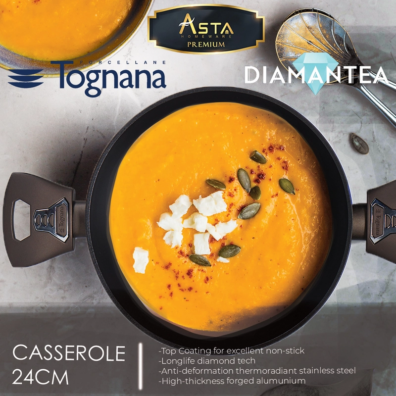 Product image Asta Homeware Official - Tognana Italy Premium Casserole Panci Masak Anti Lengket 24 cm Size Casserole 24 cm