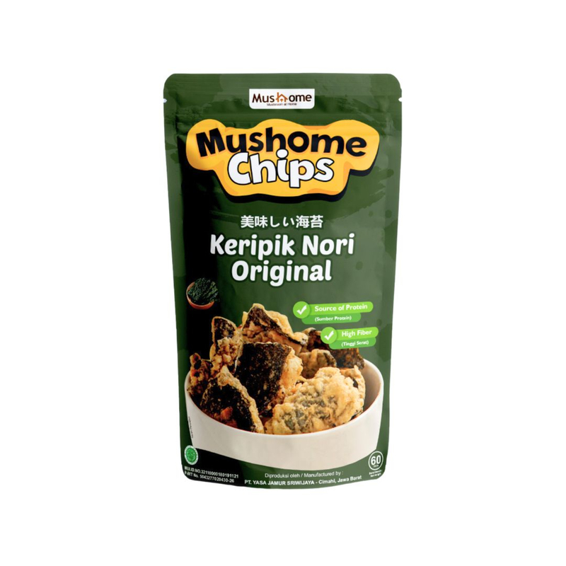 Product image Mushome Official - Keripik Nori Rasa Original / Kaya Serat / Sumber Protein / Gluten Free 60gr Original