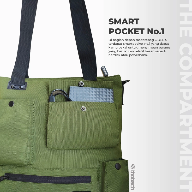 Product image Thobach official - THOBACH Totebag OBELISK FULL SIZE ARMY