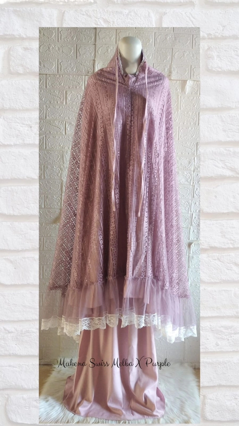Product image AL Irsyad Store - MUKENA SWISS DALANOVA JUMBO MELBA X PURPLE