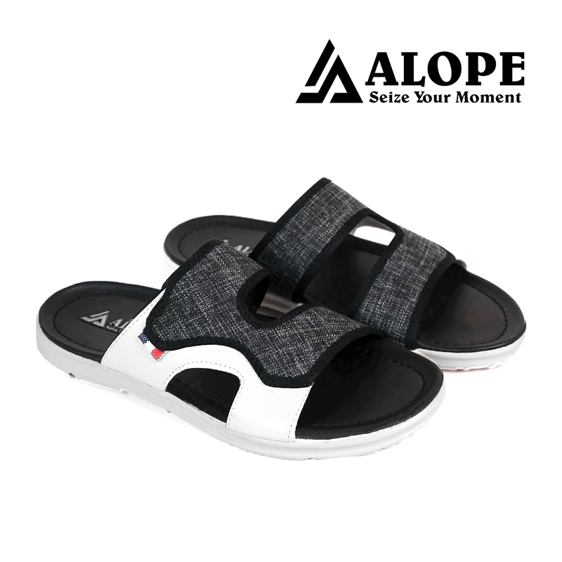 Product image ALOPE OFFICIAL - SANDAL VEGAS PRIA WANITA BAHAN LEVIS NEW MODEL SIZE DEWASA READY 39 SAMPAI 43 39 hitam