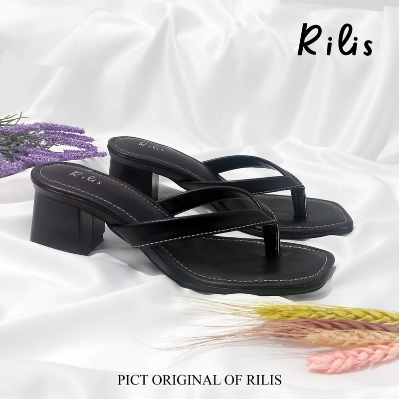 Product image Rilis - Sandal Jepit Wanita Rose hak 5 cm (Rilis 34) 37 Hitam