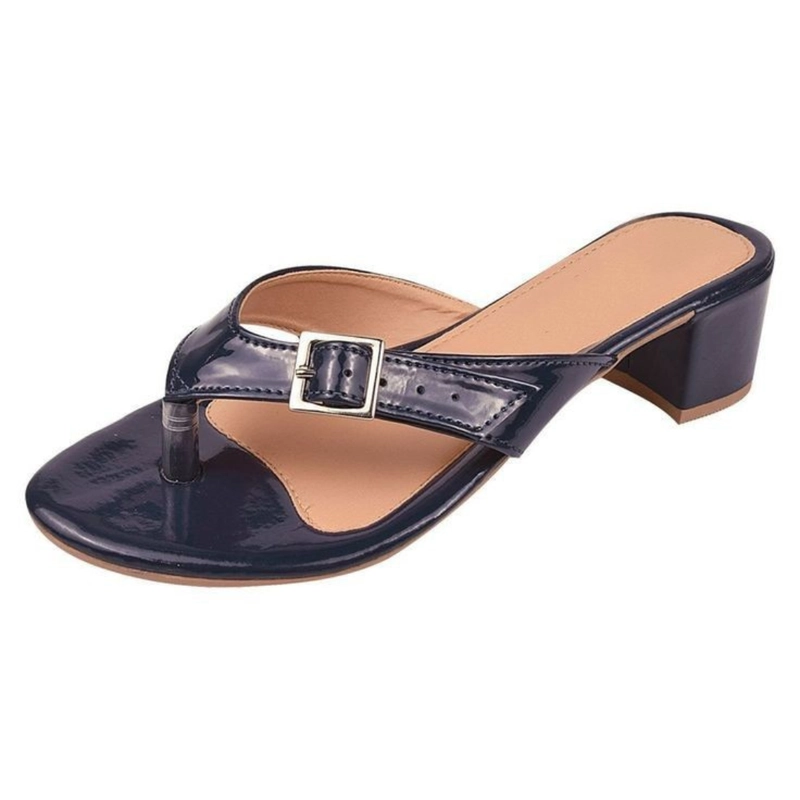 Product image apaastore - Sandal Wanita Jepit Hak 5cm // Sandal Wanita Jepit Gesper Size 36/43 36 Hitam