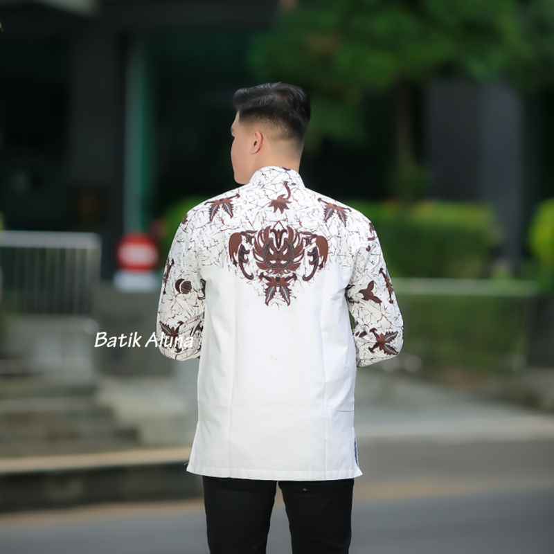 Product image Batik aluna - MBA001 Baju koko muslim batik pria lengan panjang premium kemeja koko taqwa modern M KOKO