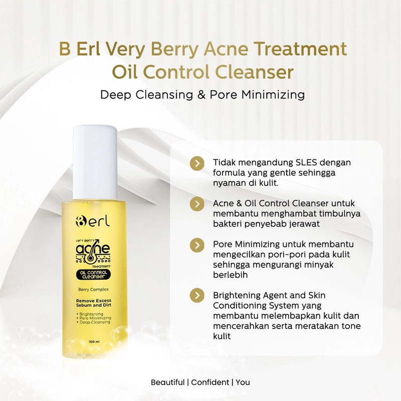 Product image Berl Cosmetics - Very Berry Acne Treatment Oil Control Series 1 Paket Acne Series