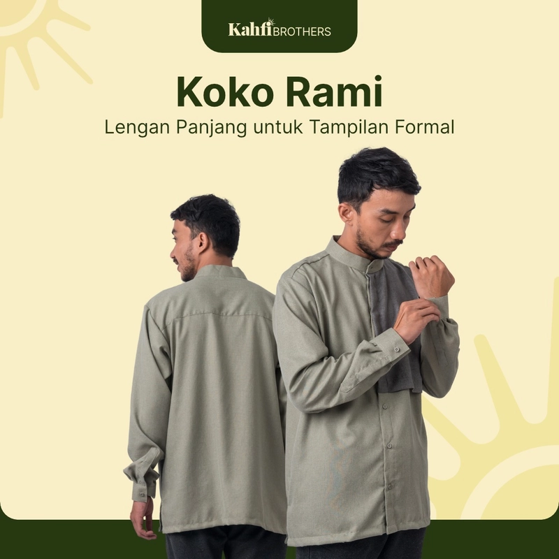 Product image Koko Pria Katun Madinah - RAMI Leek Green S all variant