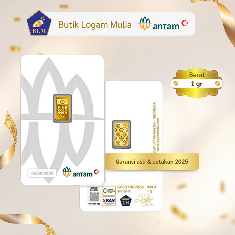 Product image Emas ANTAM Logam Mulia - 1 gr 2025