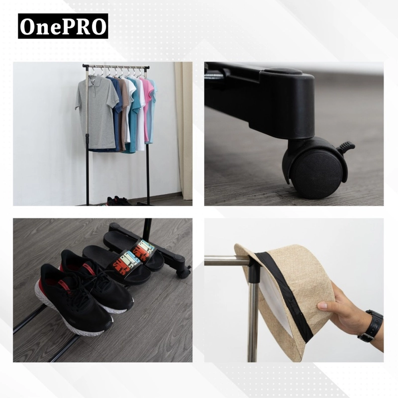 Product image One Pro - Rak Gantungan Baju Dahlia Onepro OP-A051 / Standing Hanger Serba Guna 2000 SILVER