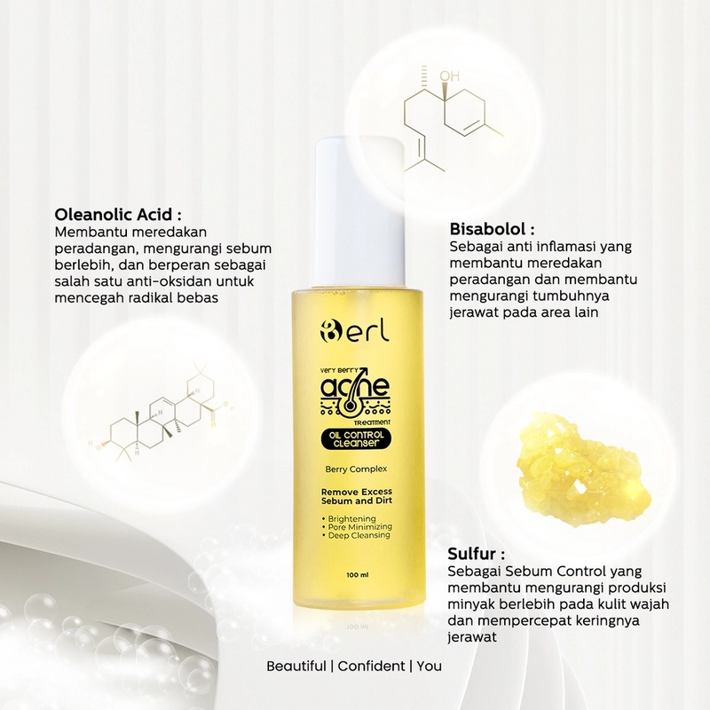 Product image Berl Cosmetics - Very Berry Acne Treatment Oil Control Series 1 Paket Acne Series