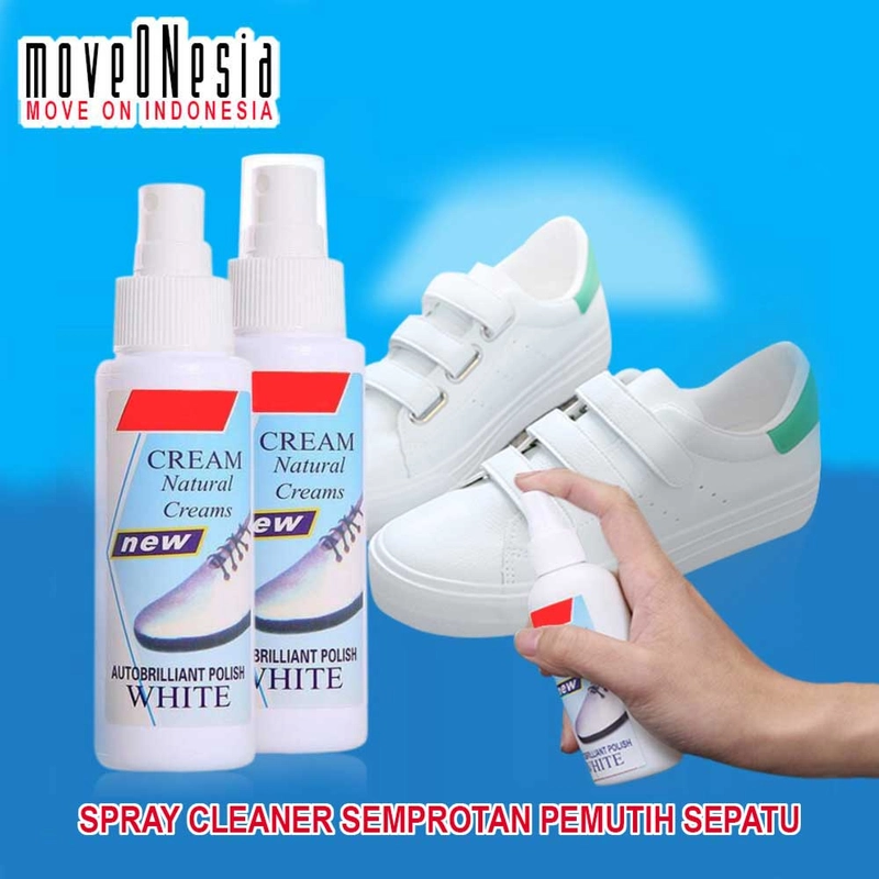 Product image Moveonesia - Spray Cleaner Semprotan Pembersih Cairan Pemutih Sepatu Plac Seprotan Putih